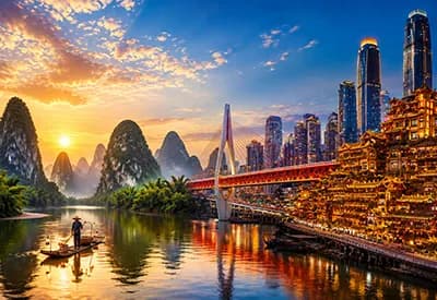 TOUR TRUNG QUỐC MÙA HÈ 6N5Đ | QUẾ LÂM - TRÙNG KHÁNH - TRẢI NGHIỆM LÀM BÁNH QUẾ HOA